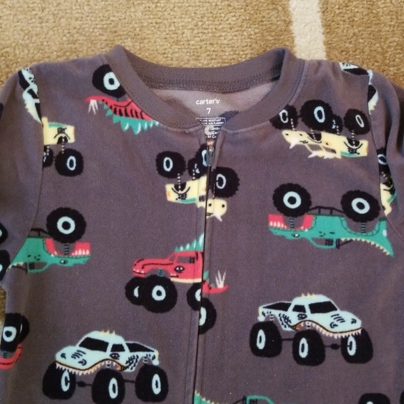 COPY - Carter's Monster Trucks One Piece Pajamas … - Picture 3 of 4